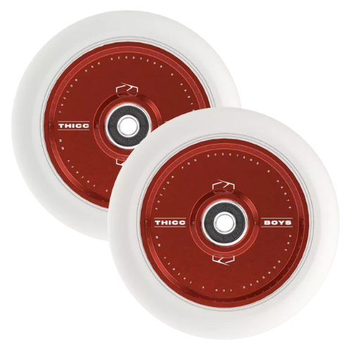 Fuzion roue 110mm Thiccboys Rouge et Blanc x2 trottinette freestyle