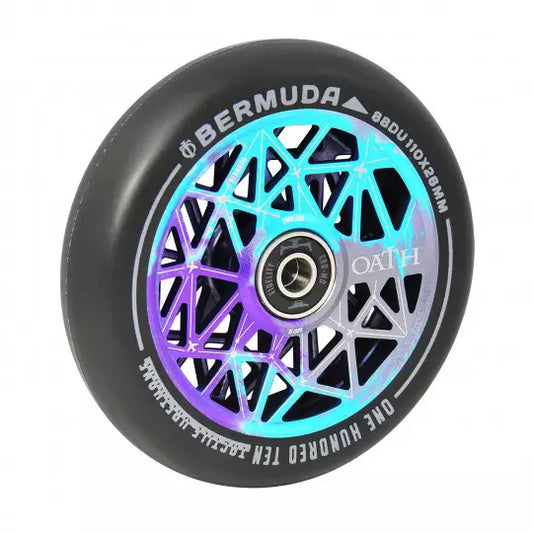 OATH Bermuda Roue chrome violet bleu 110mm trottinette freestyle x2