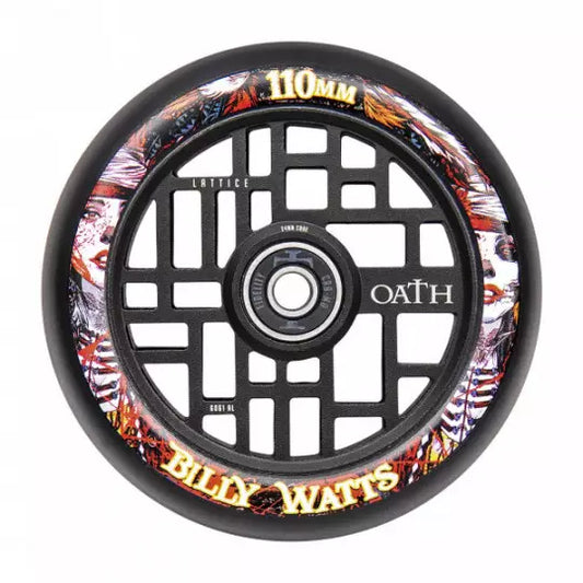 OATH roue Lattice Billy Watts Signature noir 110mm trottinette freestyle x2